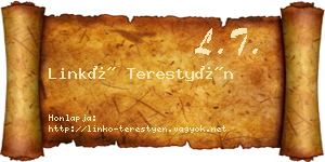 Linkó Terestyén névjegykártya